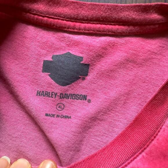 Harley-Davidson Red Graphic T-Shirt – Distressed XL - Picture 6 of 6
